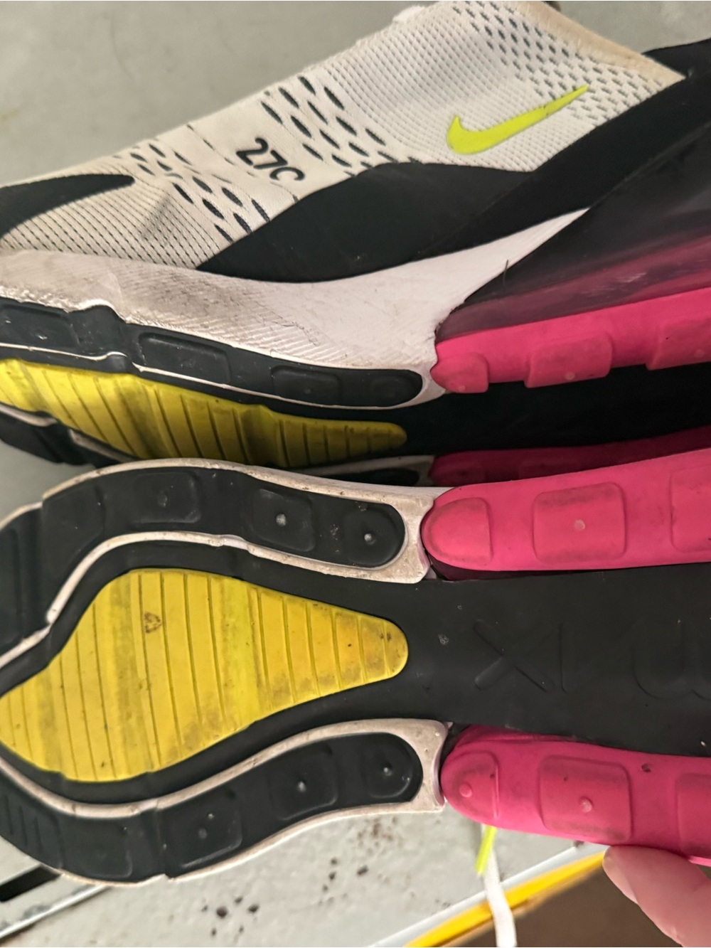 Nike Air Max 270 White with Black and Volt Accents - Picture 4 of 5